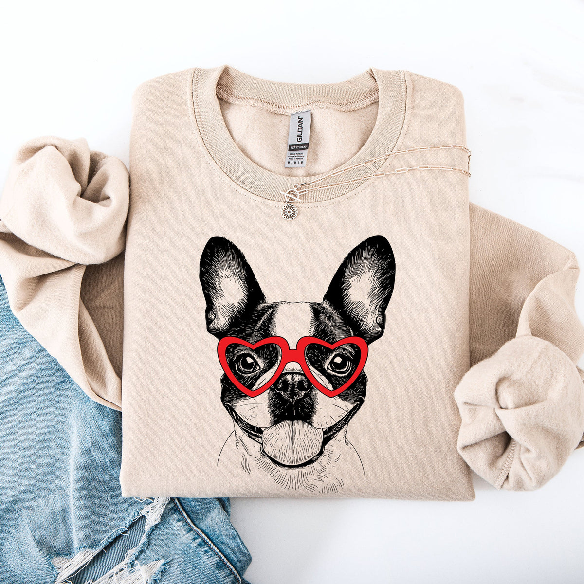 Boston Terrier Valentine Sweatshirt