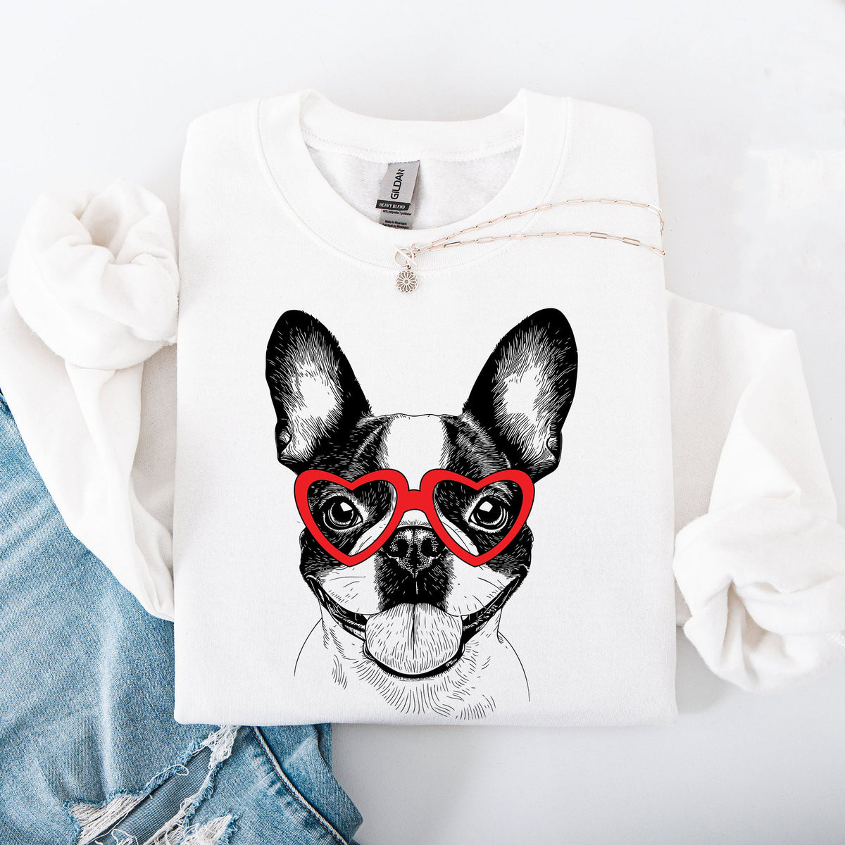 Boston Terrier Valentine Sweatshirt