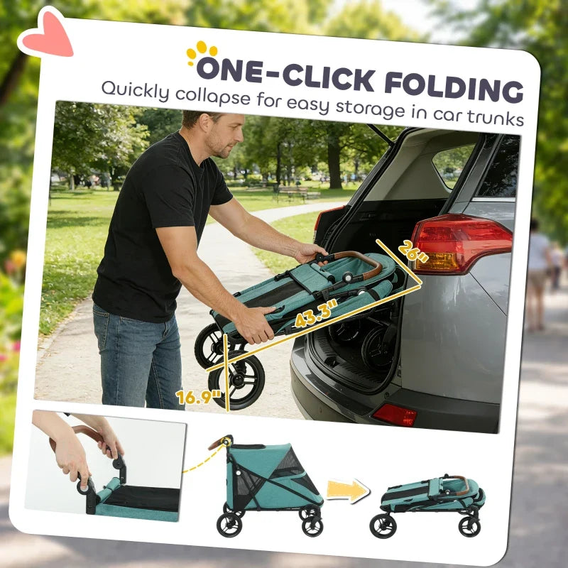 All-Terrain Large Dog Stroller — Up to 66 lbs
