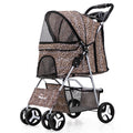 Flauntly Paws Foldable Pet Stroller with Storage Basket