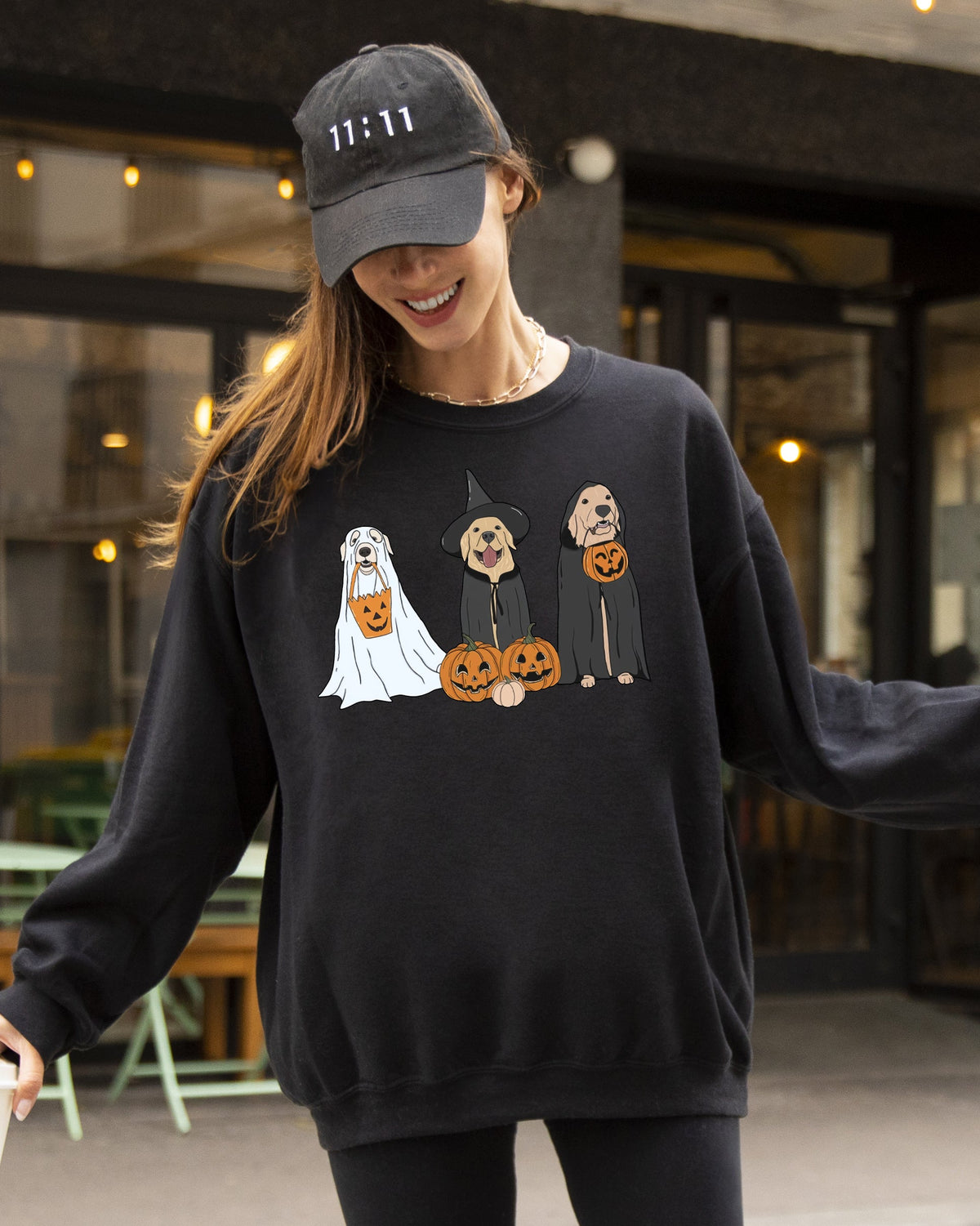 Spooky Dog Halloween Graphic Sweatshirt
