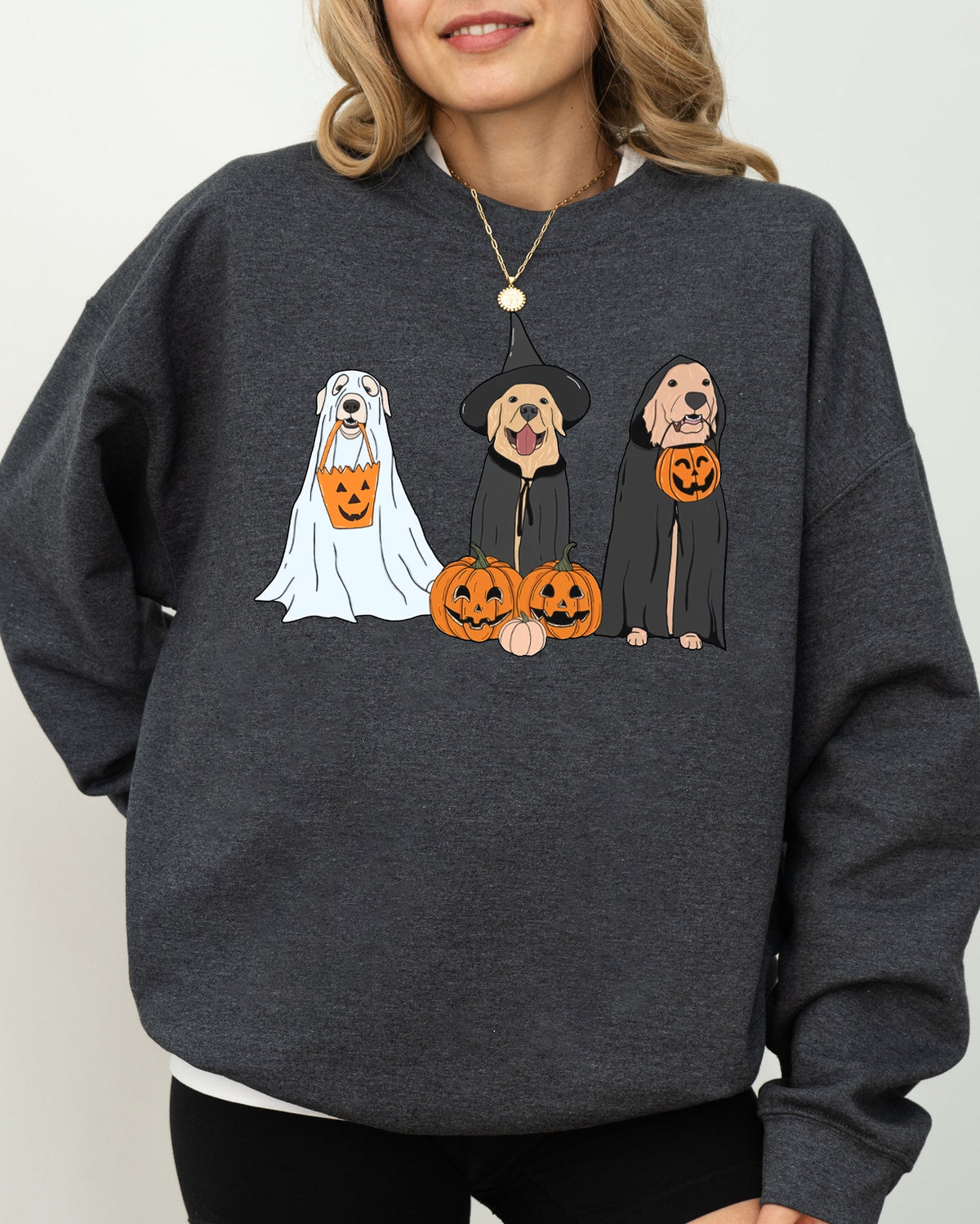 Spooky Dog Halloween Graphic Sweatshirt