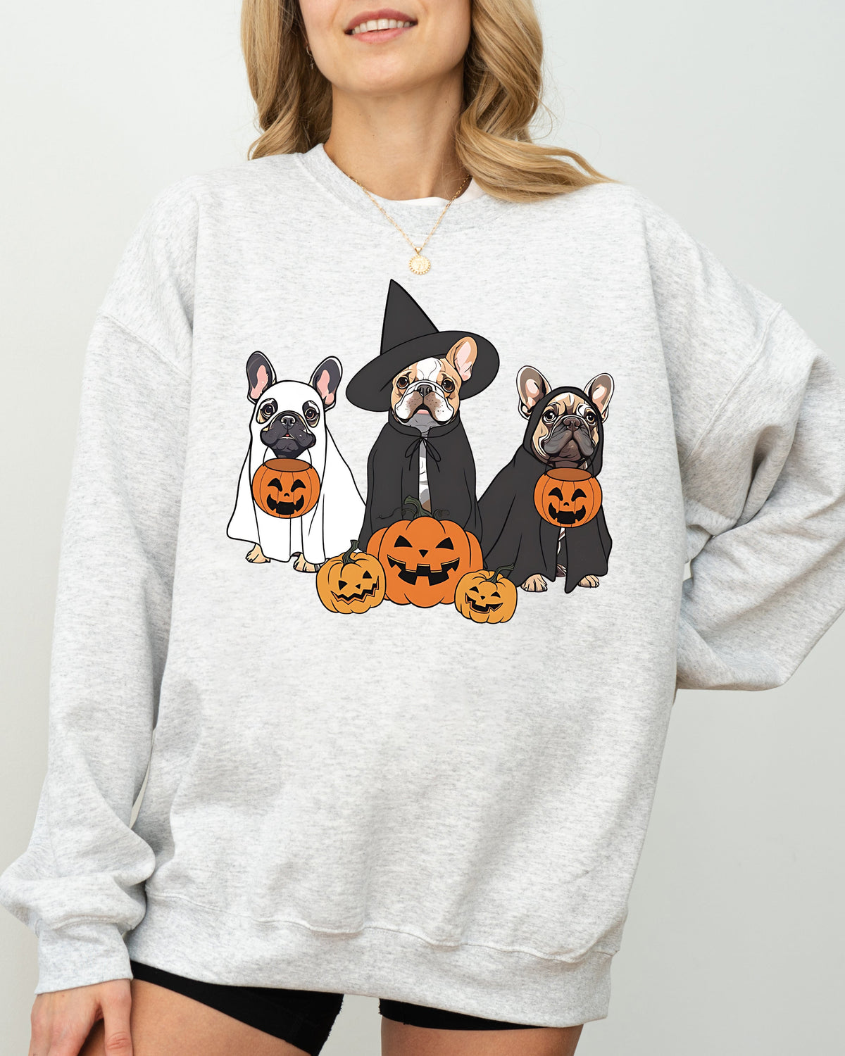 Frenchie Halloween Sweatshirt | Dog Halloween Graphic Tee | French Bulldog Gift
