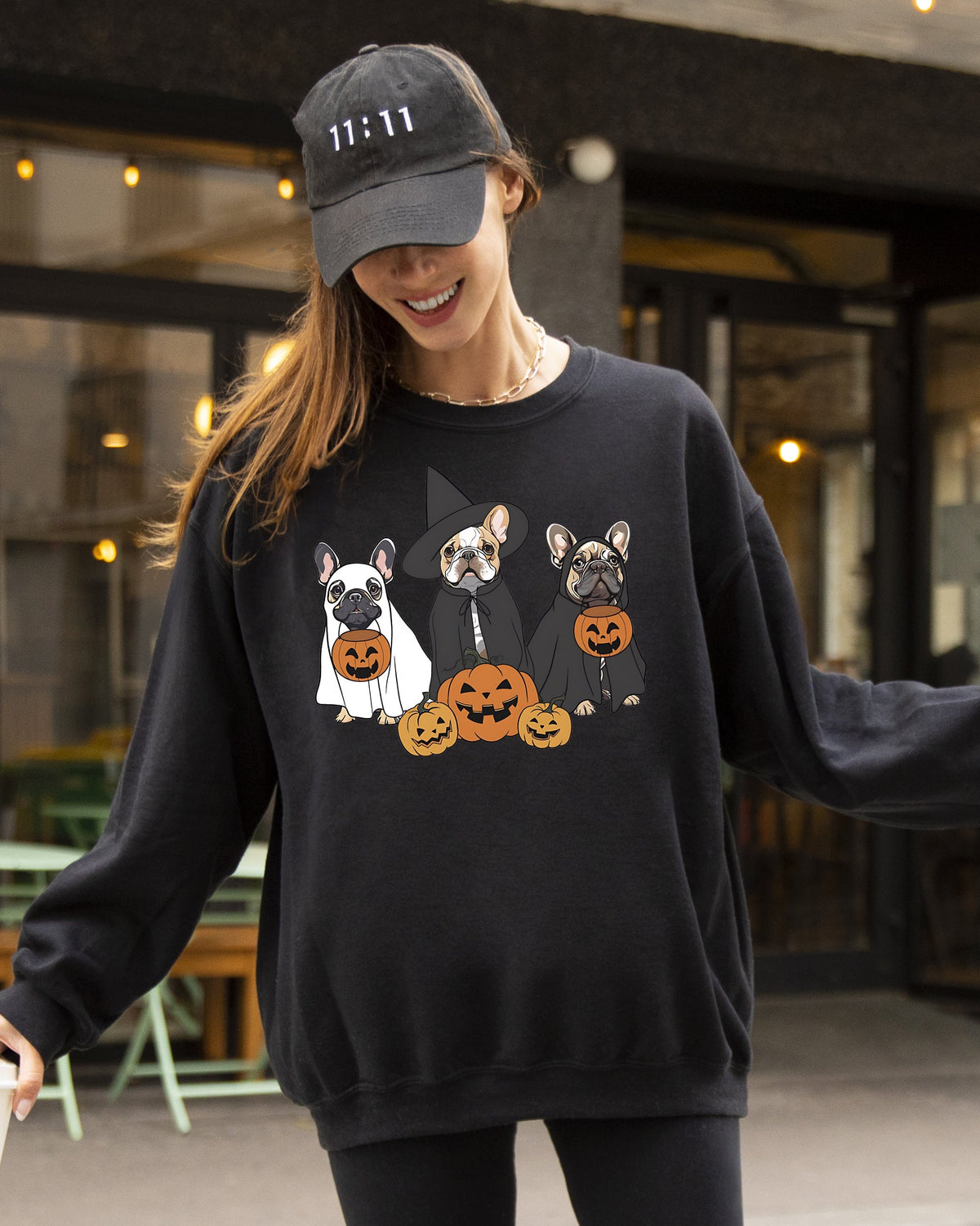 Frenchie Halloween Sweatshirt | Dog Halloween Graphic Tee | French Bulldog Gift