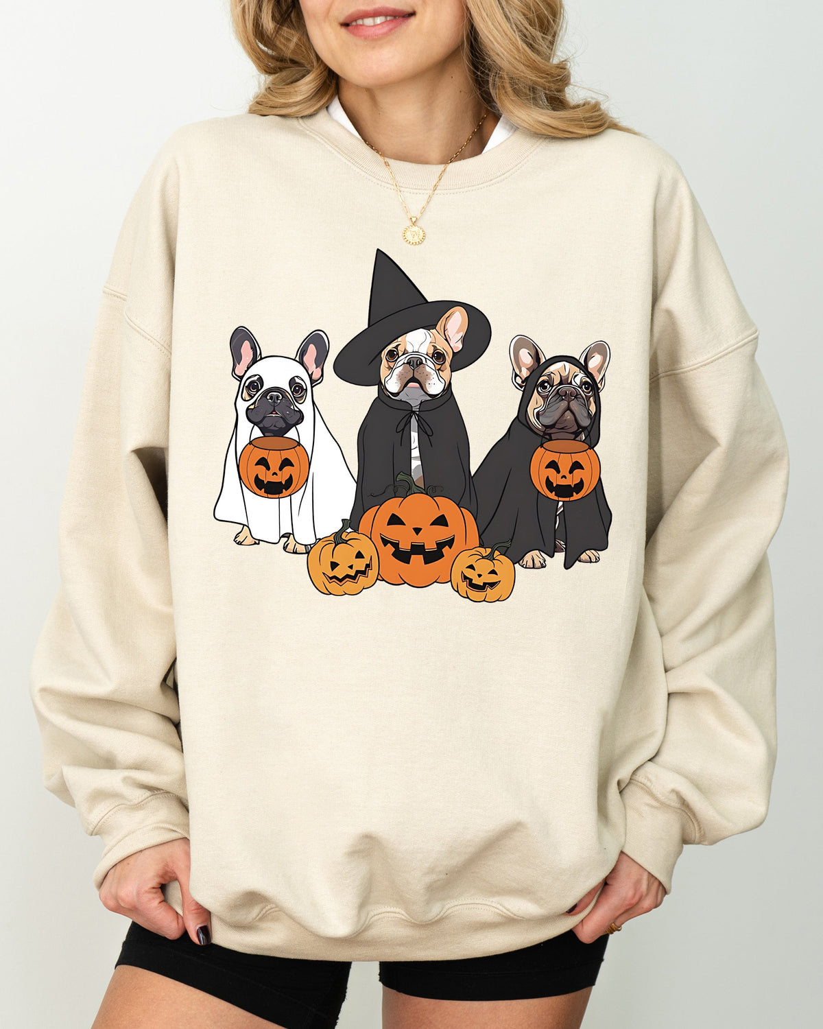 Frenchie Halloween Sweatshirt | Dog Halloween Graphic Tee | French Bulldog Gift