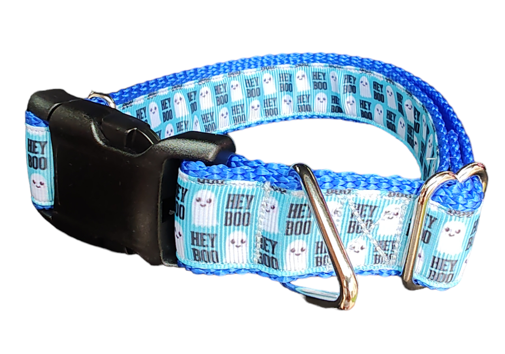 Halloween "Hey BOO!" Dog Collar — Handmade in the USA