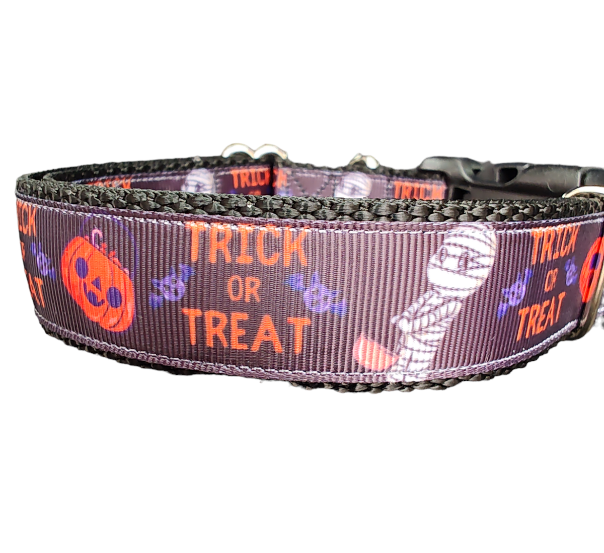 Halloween Trick or Treat Dog Collar — Handmade in the USA