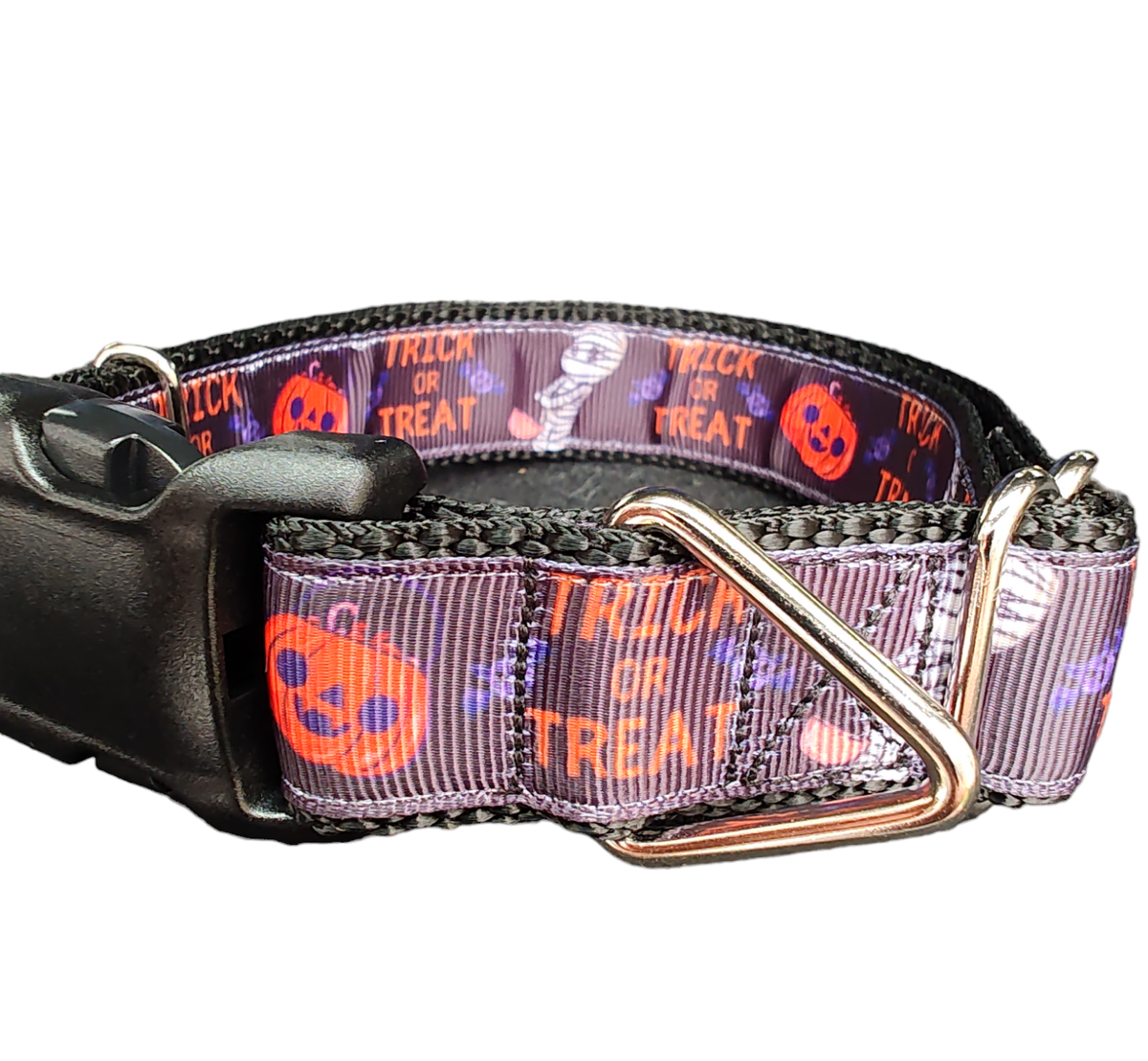Halloween Trick or Treat Dog Collar — Handmade in the USA