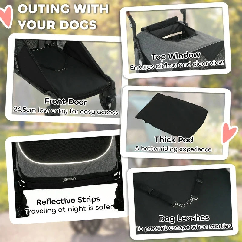 All-Terrain Large Dog Stroller — Up to 66 lbs