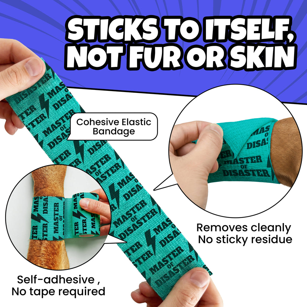 Oops Wraps™ | Non-Stick Dog Bandage Wrap | Funny Vet Wrap for Dogs | 6 & 12 Pack