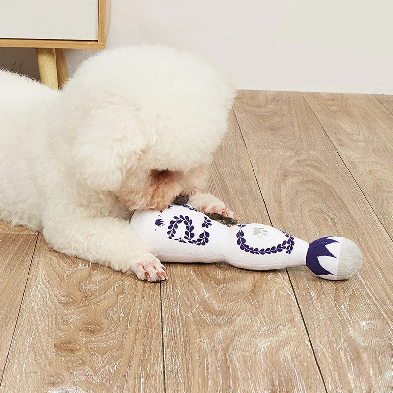 Boujee Tequila Plush Squeaky Dog Toy