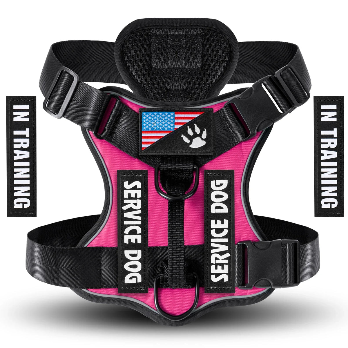 The Flauntly Paws Service Vest Harness — Reflective Oxford Harness with Patches for Dogs