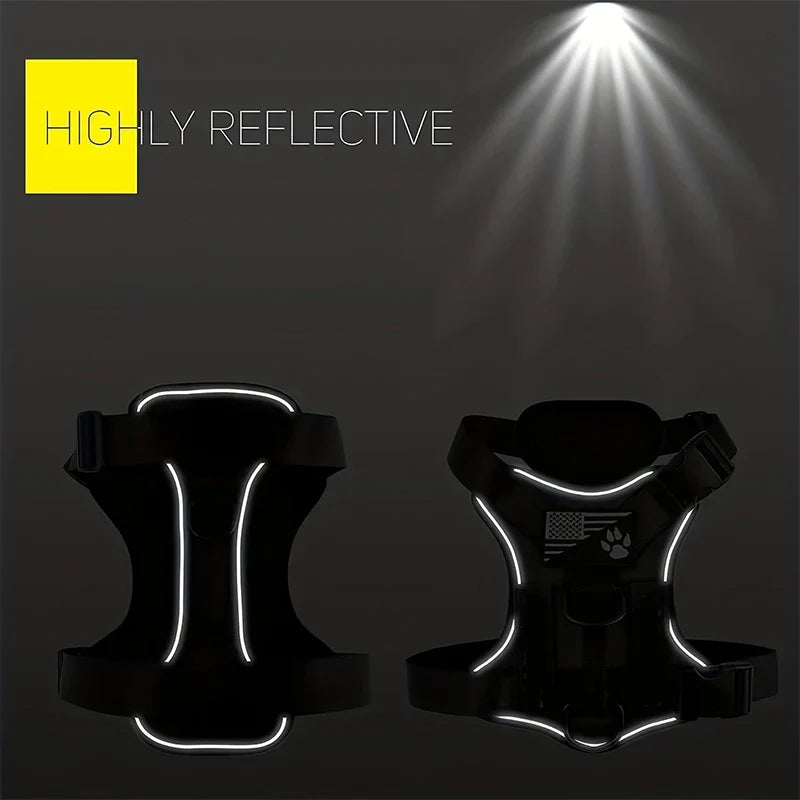 The Flauntly Paws Service Vest Harness — Reflective Oxford Harness with Patches for Dogs