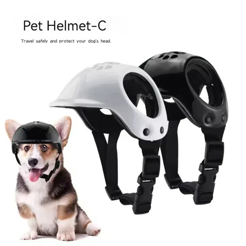 Biker Pet Helmet & Sunglasses Costume Set