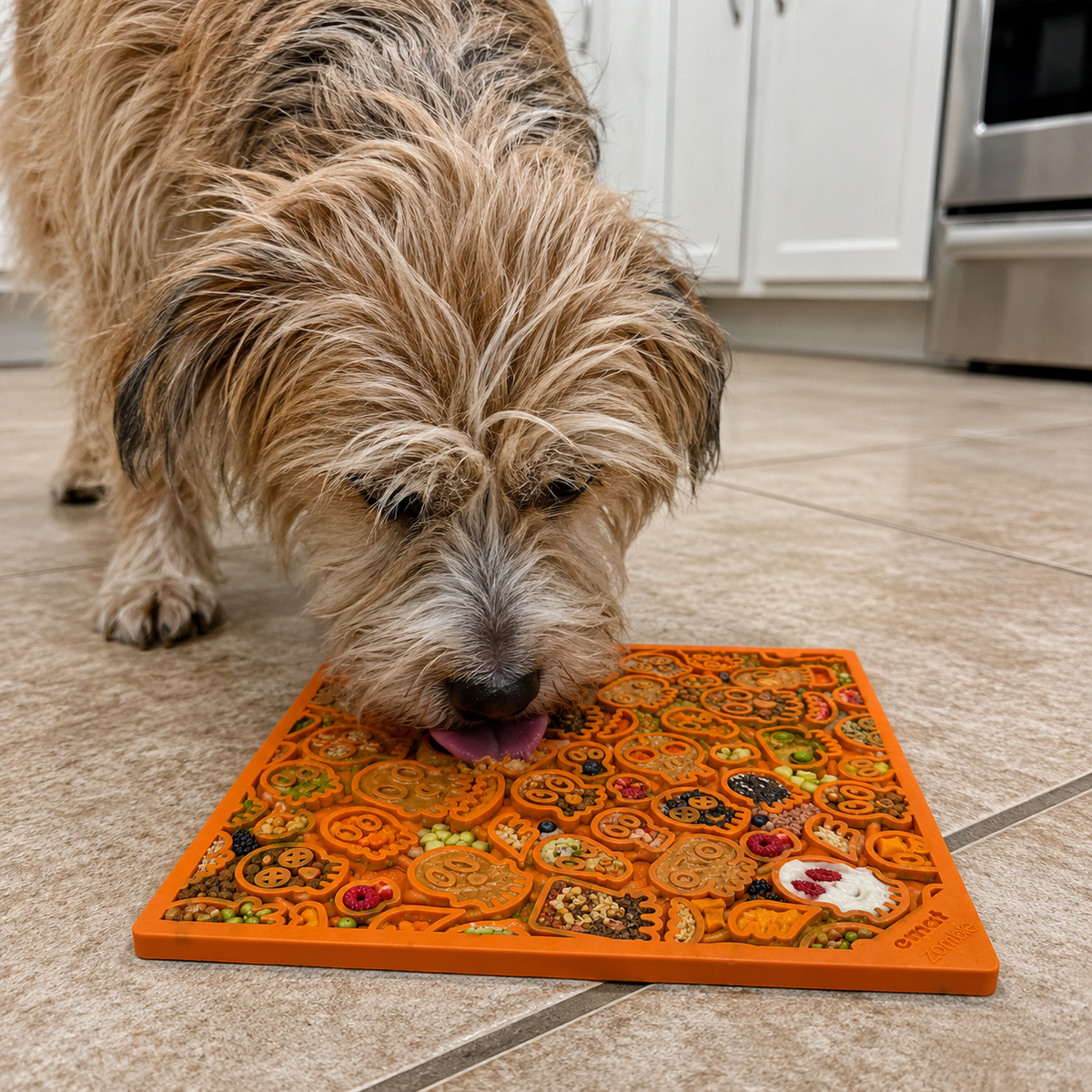 SodaPup Zombie eMat — Halloween Enrichment Lick Mat for Dogs & Cats