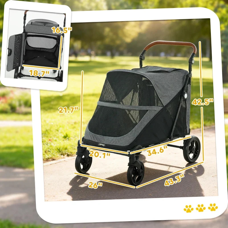 All-Terrain Large Dog Stroller — Up to 66 lbs