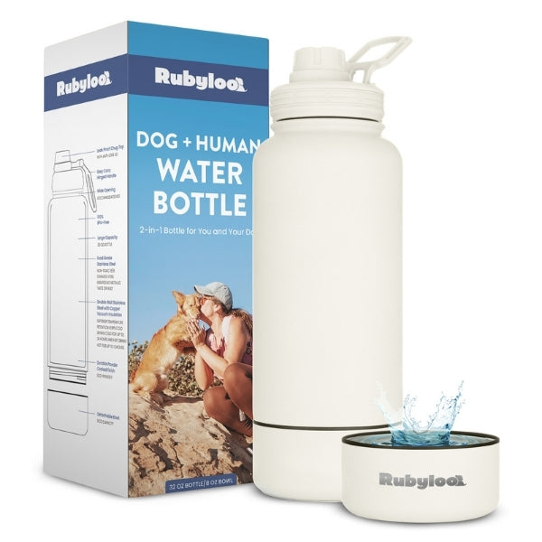 Dog + Human Water Bottle with Detachable Bowl