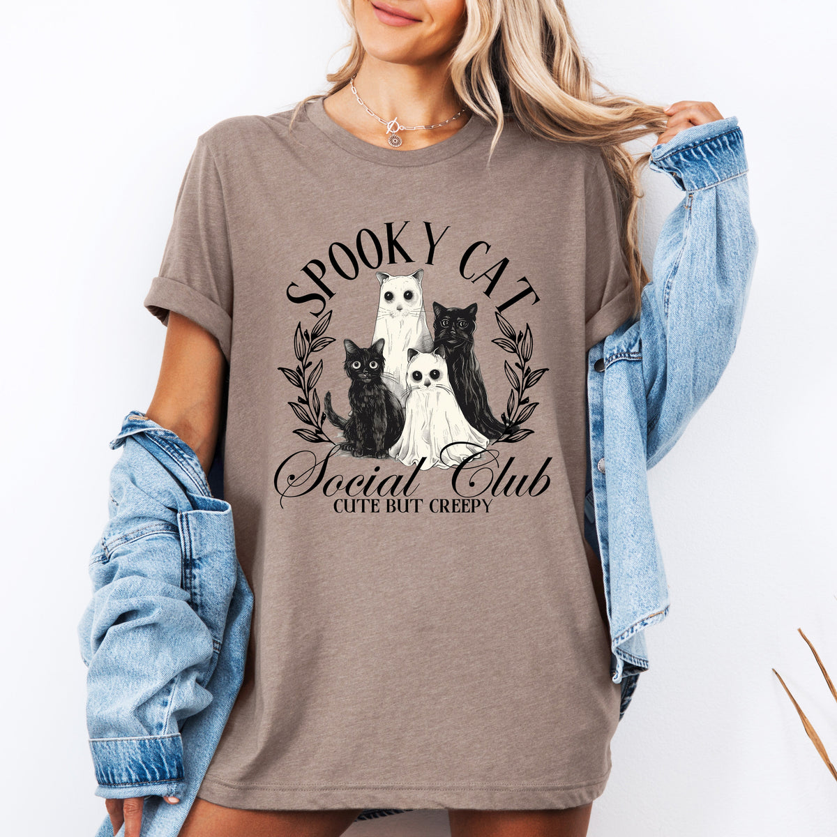 Spooky Cat Social Club Halloween Graphic Tee