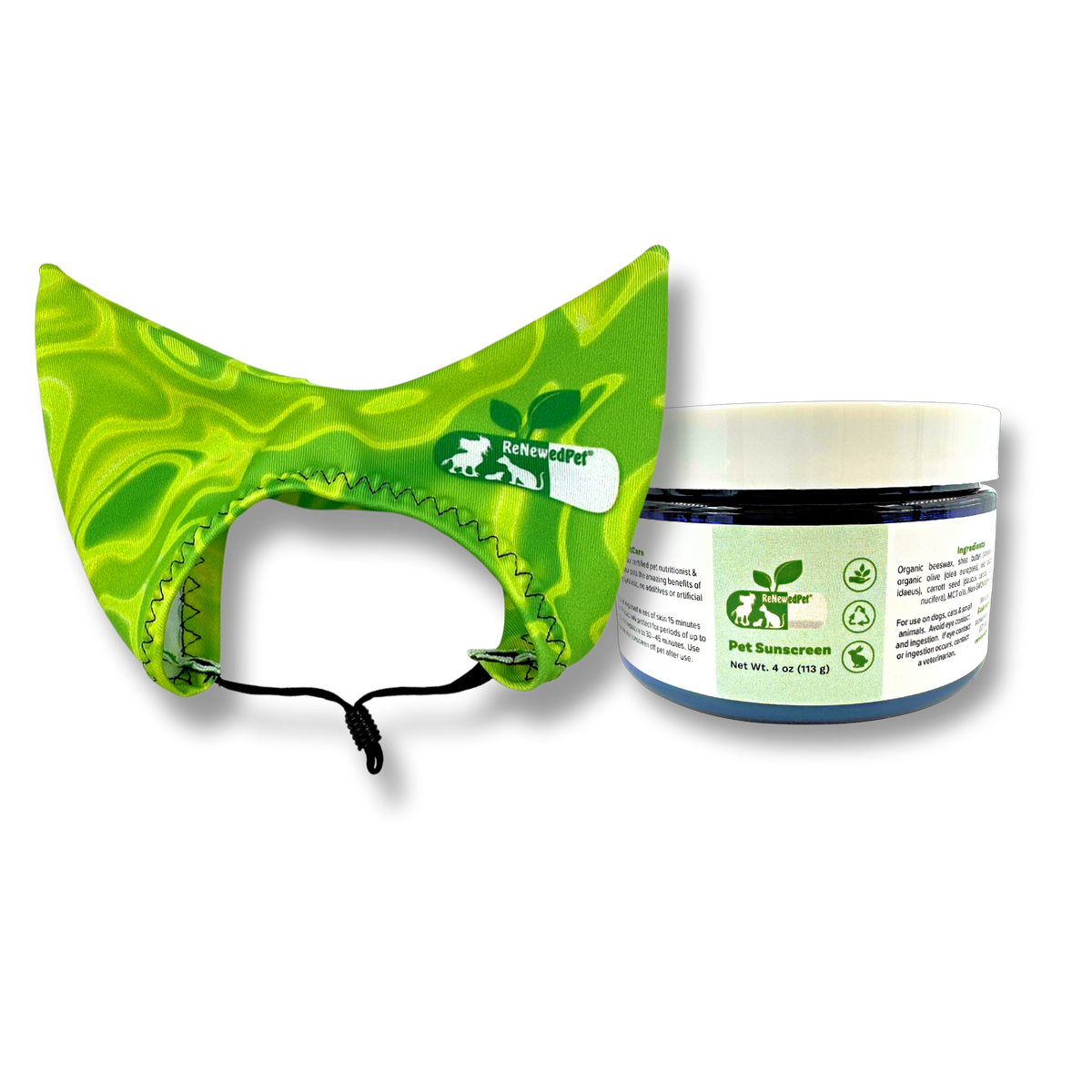 Pet Sun Care Kit — Natural Sunscreen + UV-Blocking Ear Cap