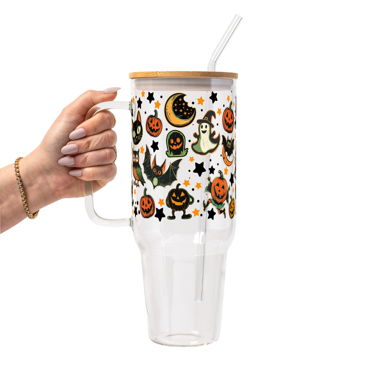 Retrocore Halloween Glass Cups | Vintage Spooky Drinkware