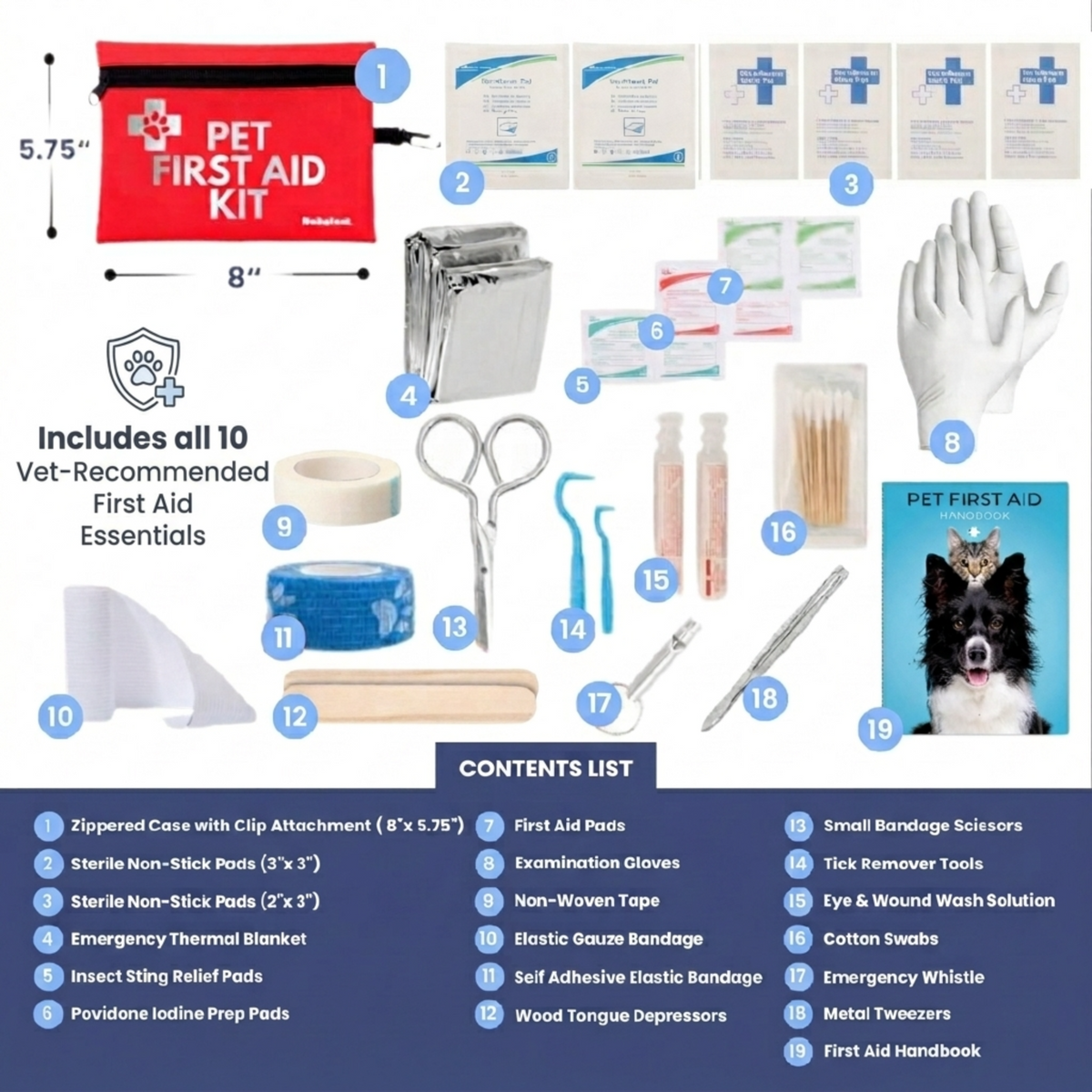 The Flauntly Paws First Aid Kit — Vet-Approved Emergency Kit for Dogs & Cats
