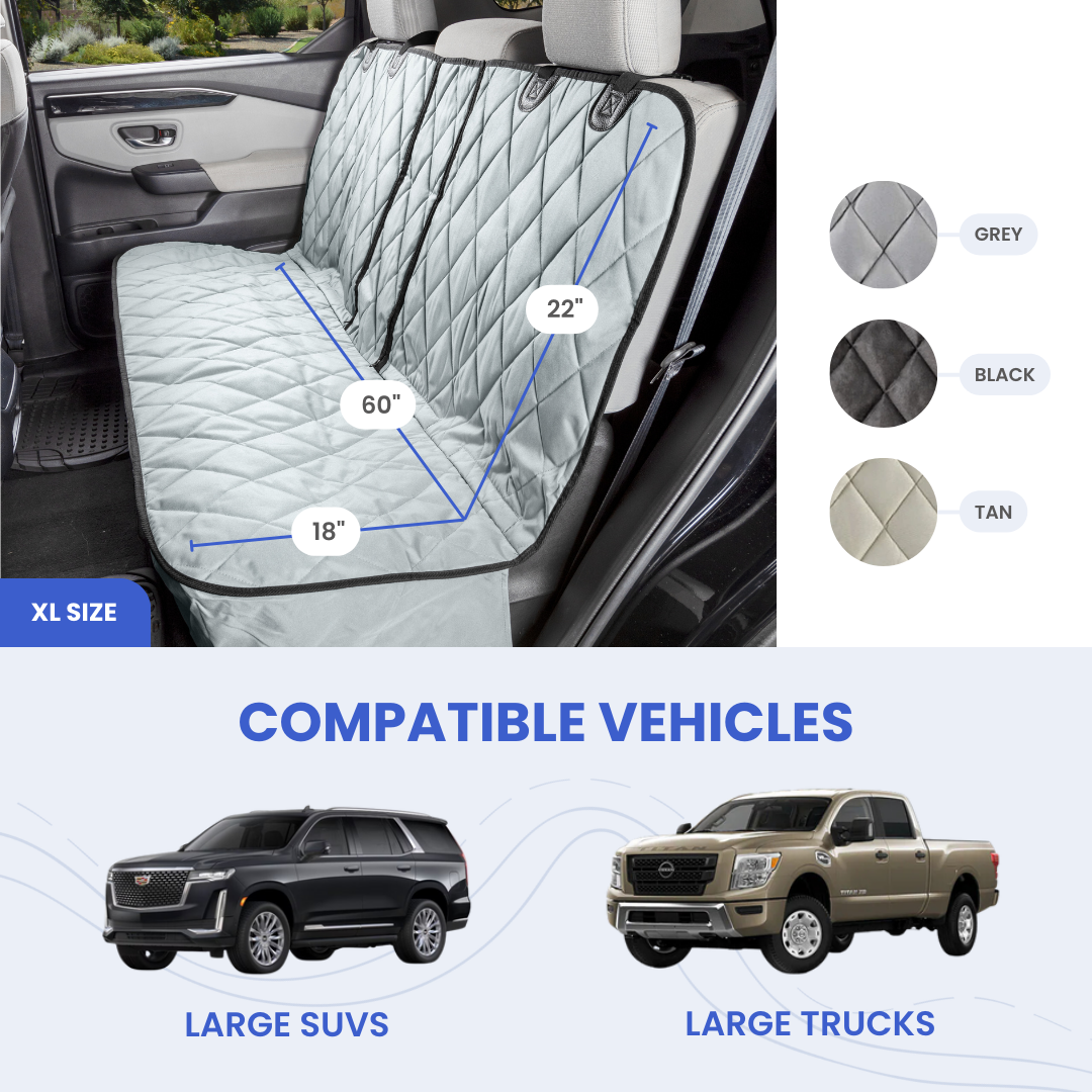 Luxury Split Dog Car Seat Cover – XL (Fold-Down Access)