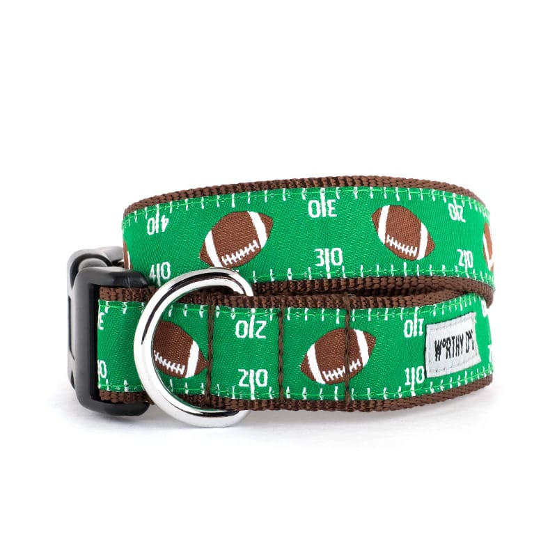 Football Field Green Dog Collar — Game Day Edition