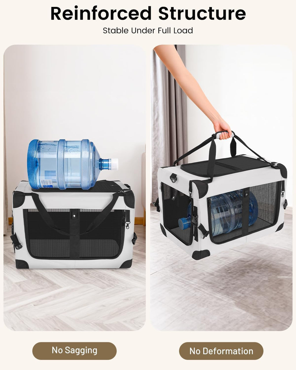Luxury Soft-Sided Cat Carrier for Two | Removable Divider | Up to 55 lbs