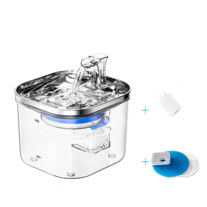 Stainless Steel Pet Water Fountain | Auto-Circulating | Dogs & Cats