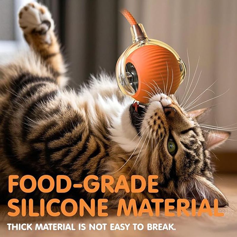 Smart Interactive Cat Ball Toy | Auto-Rolling, Obstacle-Avoiding & USB Rechargeable | 3 Speed Modes