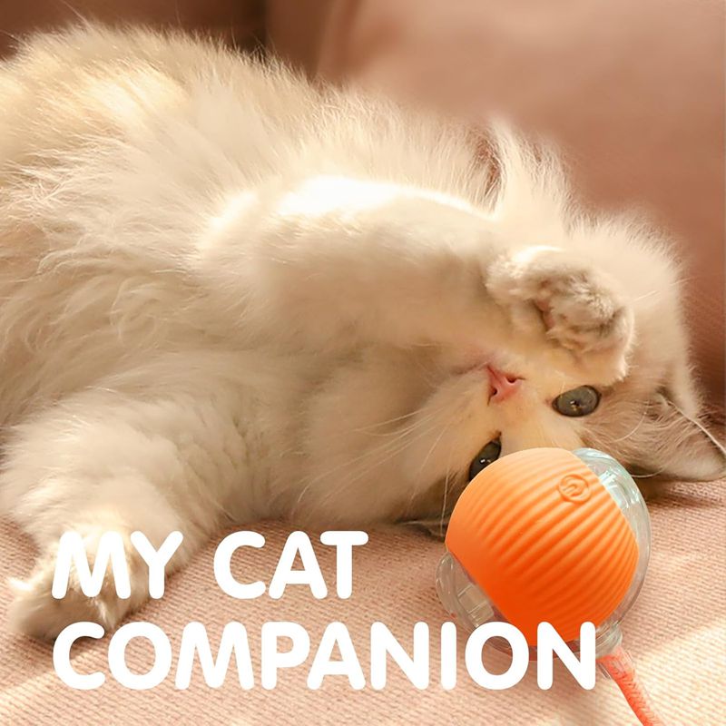 Smart Interactive Cat Ball Toy | Auto-Rolling, Obstacle-Avoiding & USB Rechargeable | 3 Speed Modes
