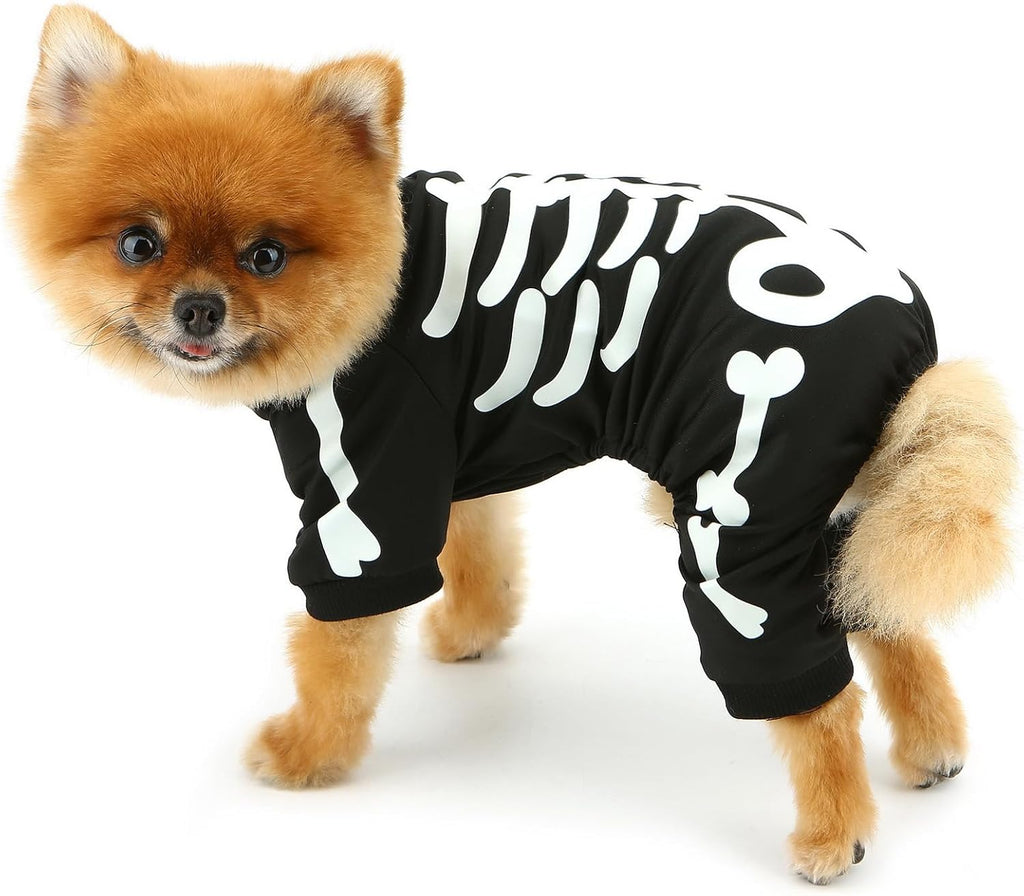 Glow-in-the-Dark Skeleton Dog Jumpsuit