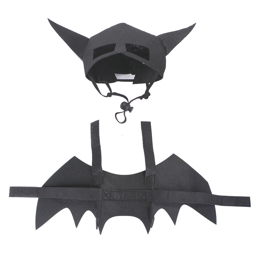 Halloween Bat Wings & Mask Costume Set for Pets