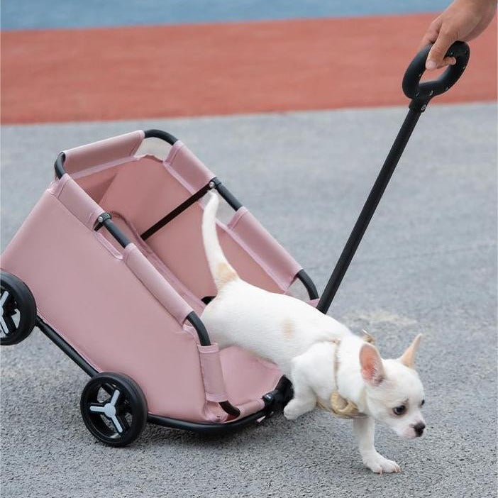 Luxury Foldable Pet Stroller – Portable Outdoor Pram for Dogs & Cats