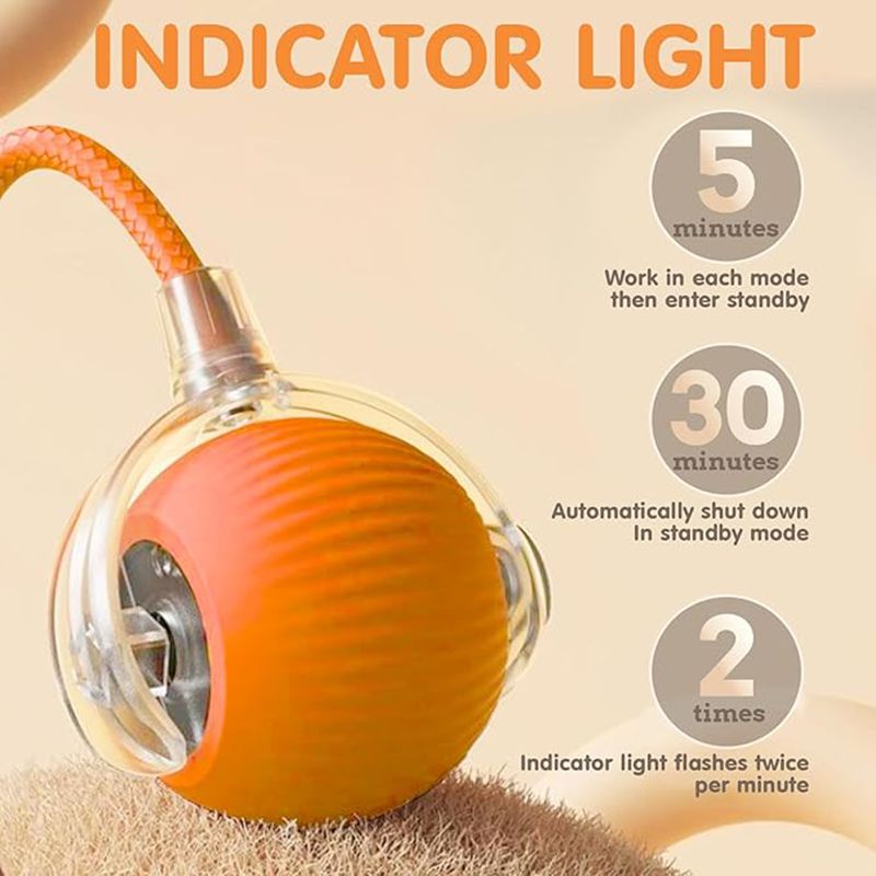 Smart Interactive Cat Ball Toy | Auto-Rolling, Obstacle-Avoiding & USB Rechargeable | 3 Speed Modes