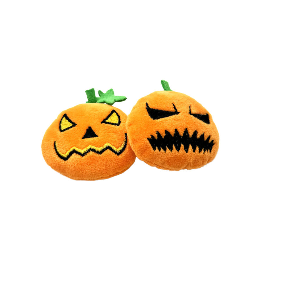 Halloween Pumpkin Cat Toy | Spooky Plush Toy for Cats | Interactive Halloween Pet Toy