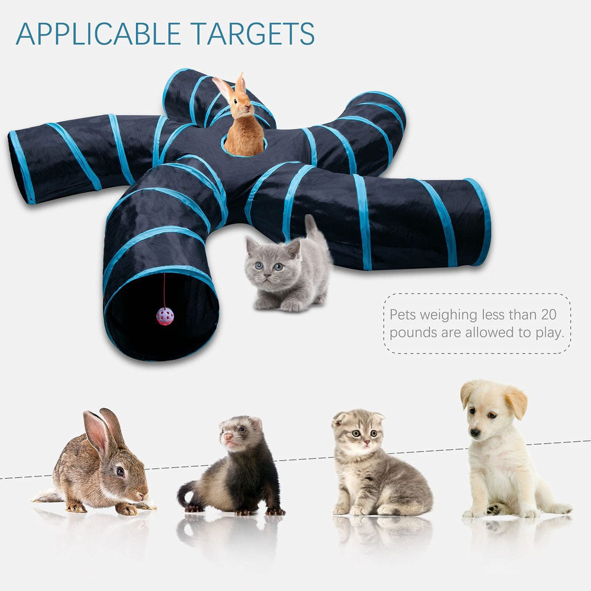 The Flauntly Paws Play Tunnel — Interactive Cat Tunnel Toy for Cats & Kittens