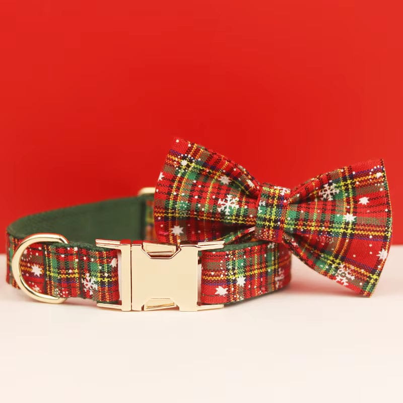 Personalized Christmas Plaid Dog Walking Set