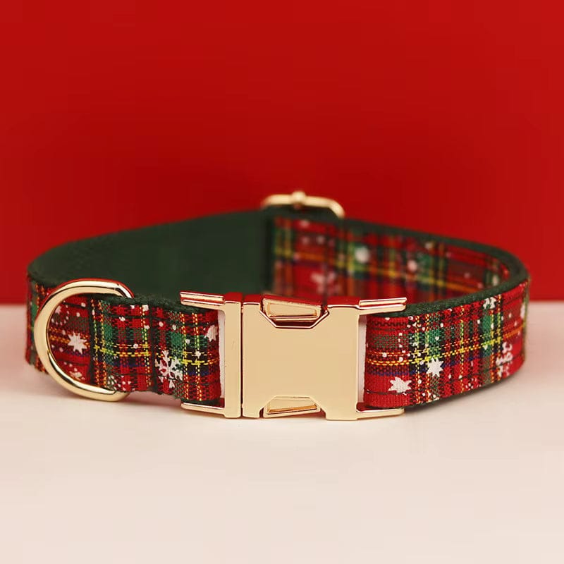 Personalized Christmas Plaid Dog Walking Set