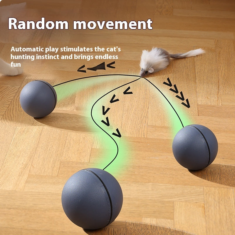 Gravity-Sensing Mouse Teaser Ball | Automatic Rolling Cat Toy | Electric Interactive Pet Toy