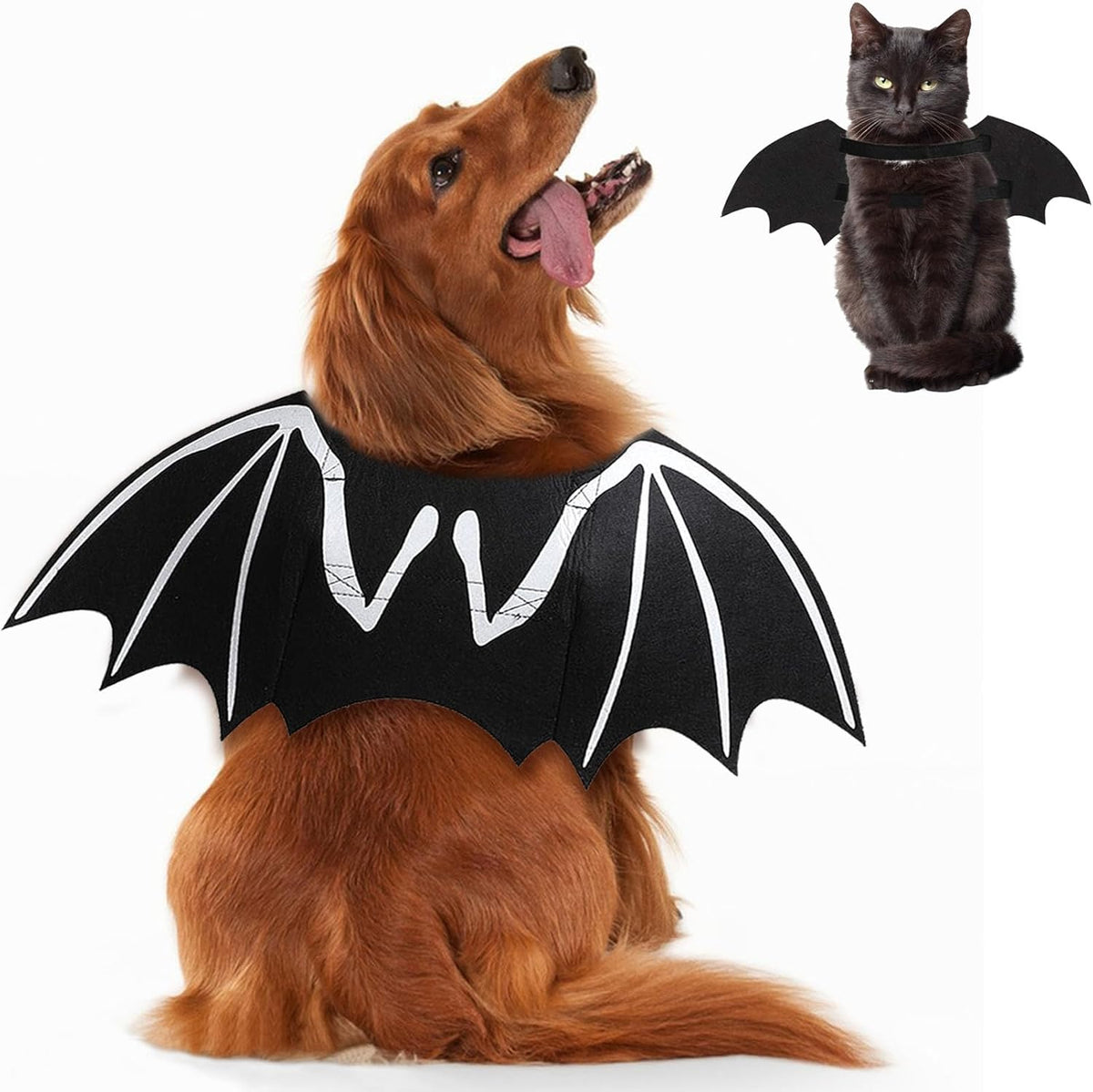 Luminous Bat Wing Halloween Costume for Dogs & Cats