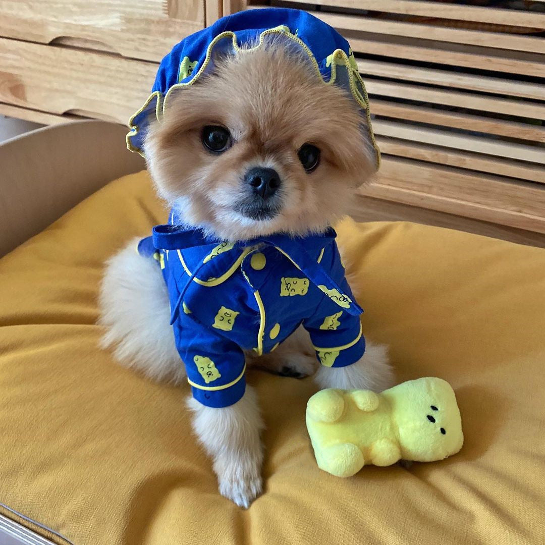 Candy Bear Pet Pajama Set with Hat