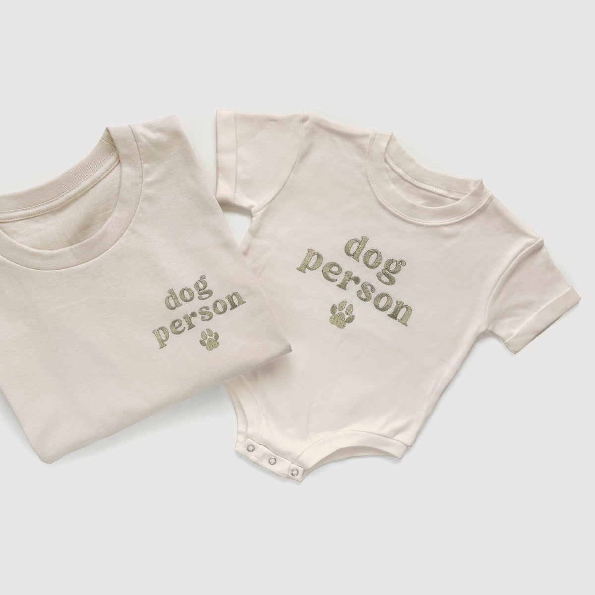 Embroidered Dog Person Matching Shirts & Baby Outfits