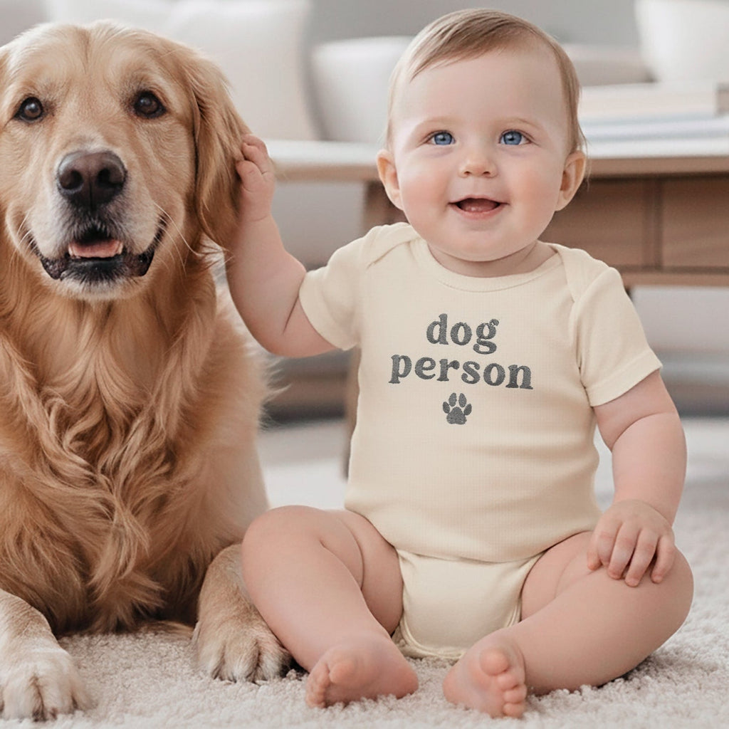 Embroidered Dog Person Matching Shirts & Baby Outfits