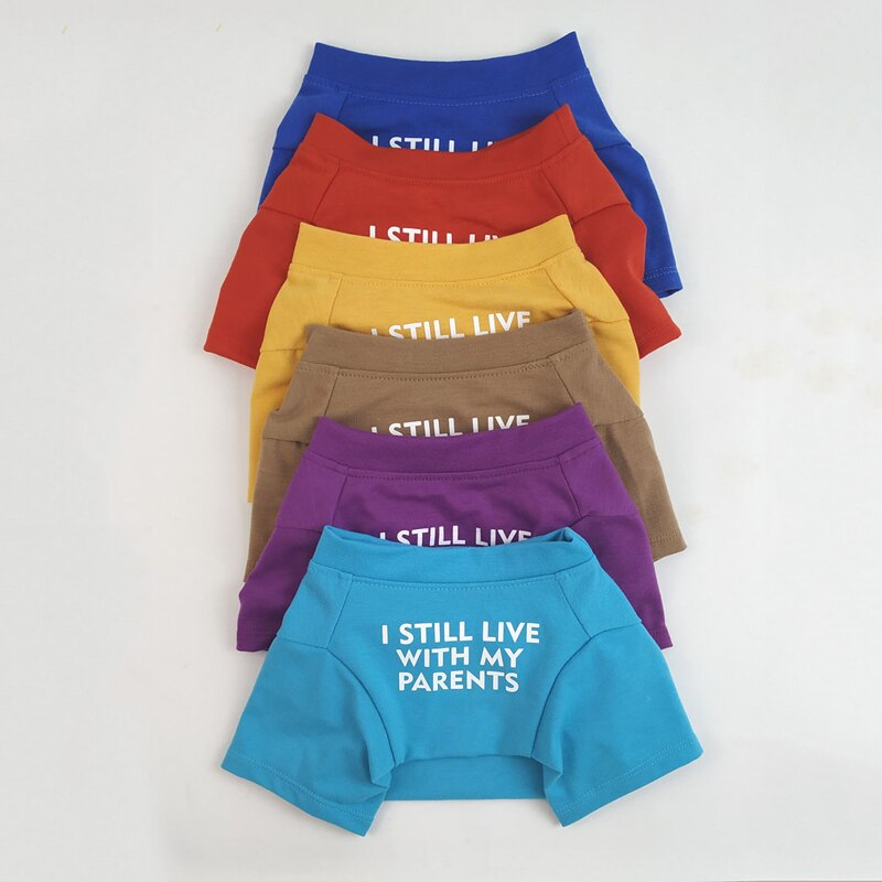 "I Still Live With My Parents" Dog T-Shirt