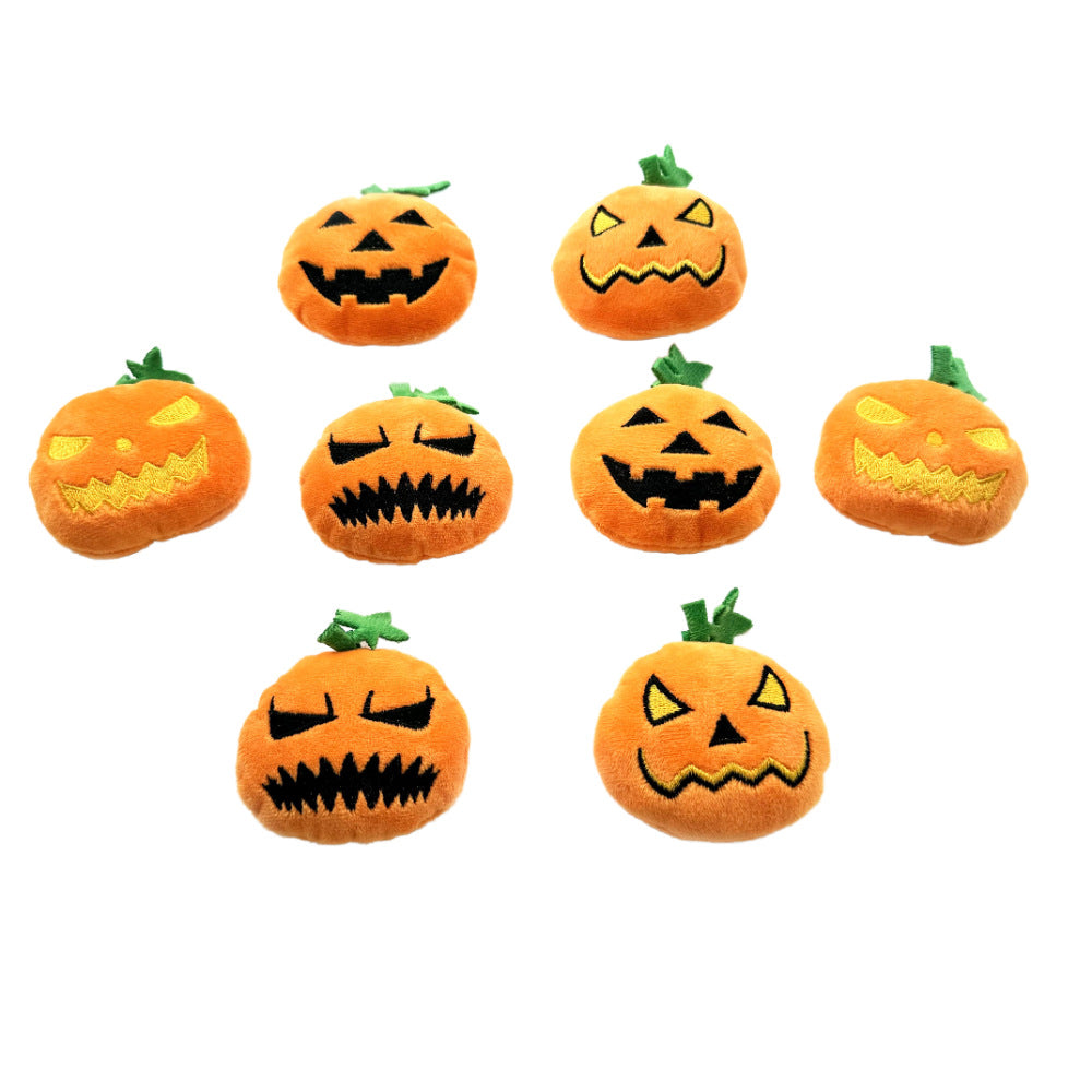 Halloween Pumpkin Cat Toy | Spooky Plush Toy for Cats | Interactive Halloween Pet Toy