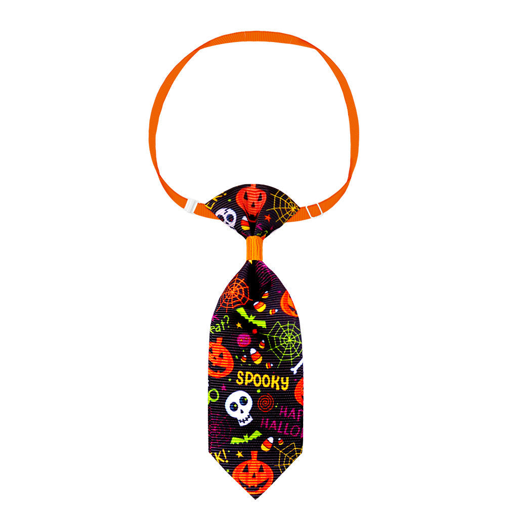Halloween Adjustable Pet Necktie — 10 Spooky Designs