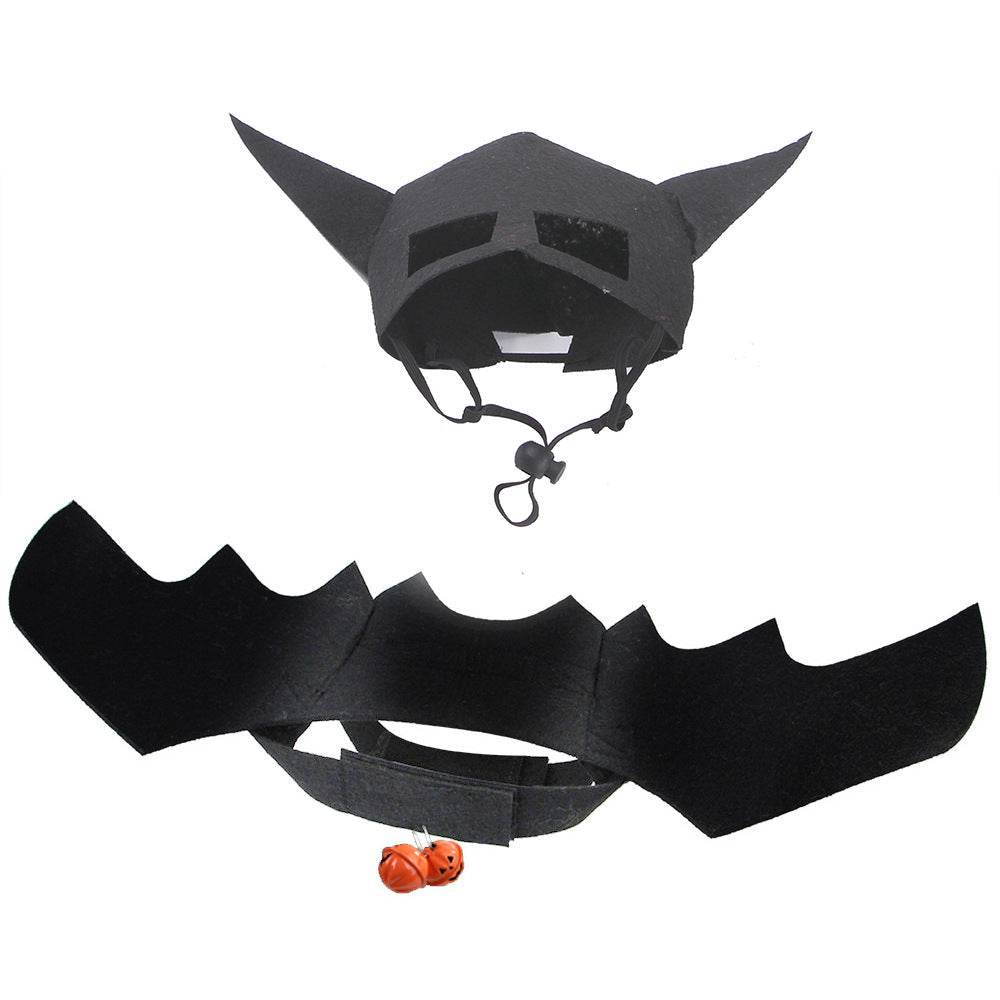 Halloween Bat Wings & Mask Costume Set for Pets
