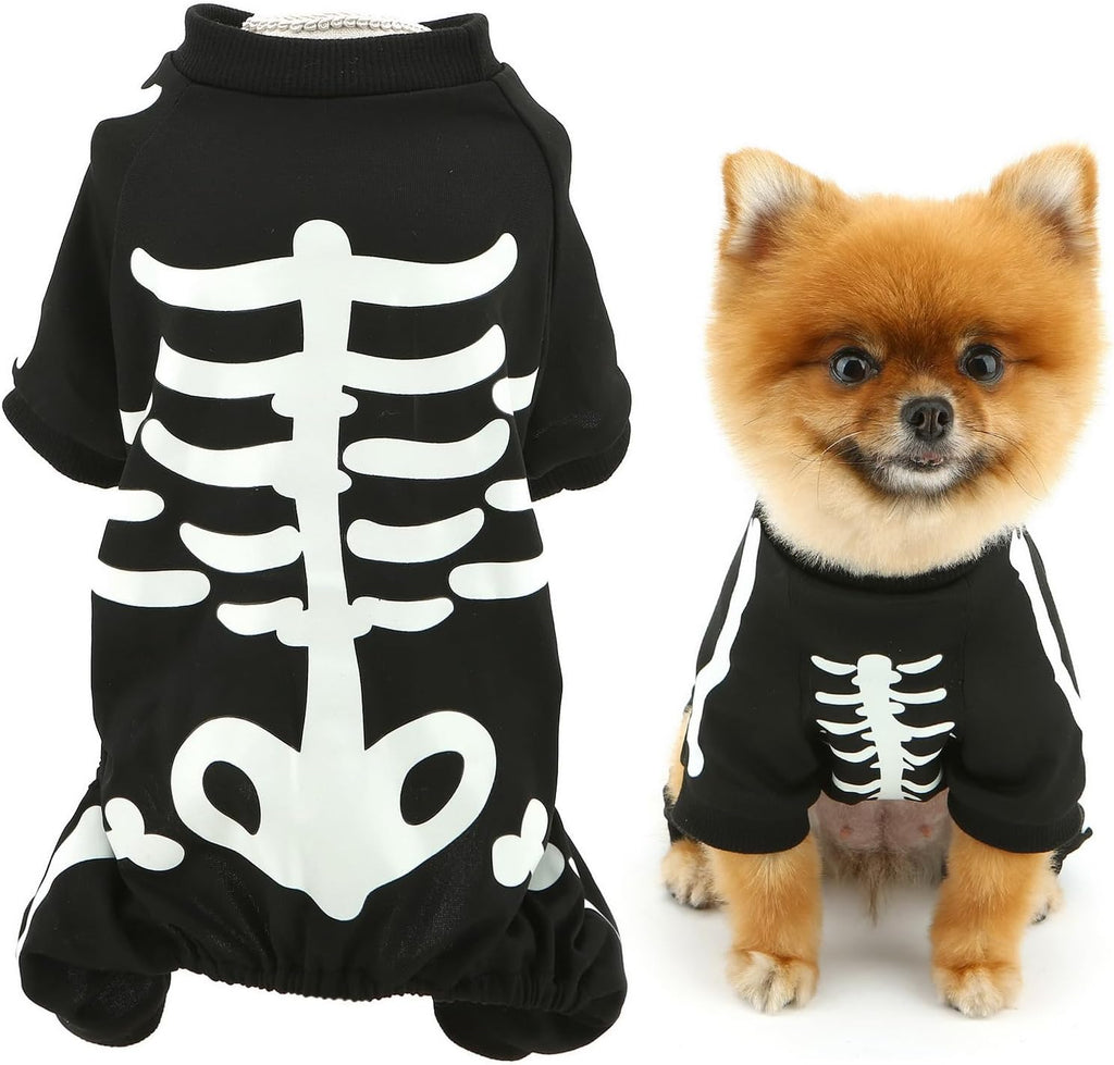 Glow-in-the-Dark Skeleton Dog Jumpsuit