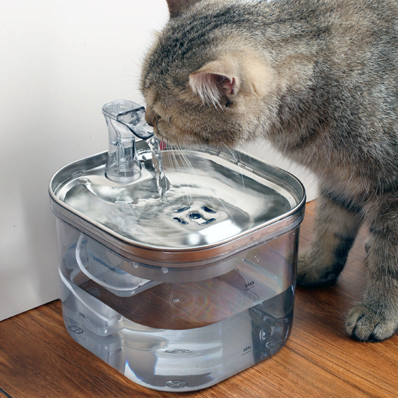 Stainless Steel Pet Water Fountain | Auto-Circulating | Dogs & Cats